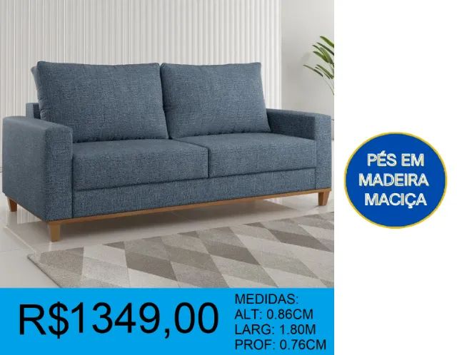 Sofá living de 1.80 compre hoje e receba em até 72h  - Foto 3