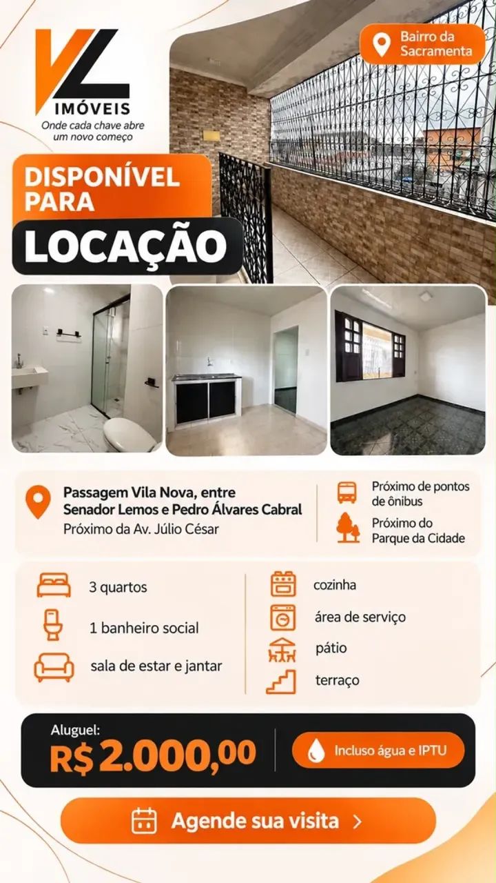 ALUGO CASA AMPLA COM 3 QUARTOS