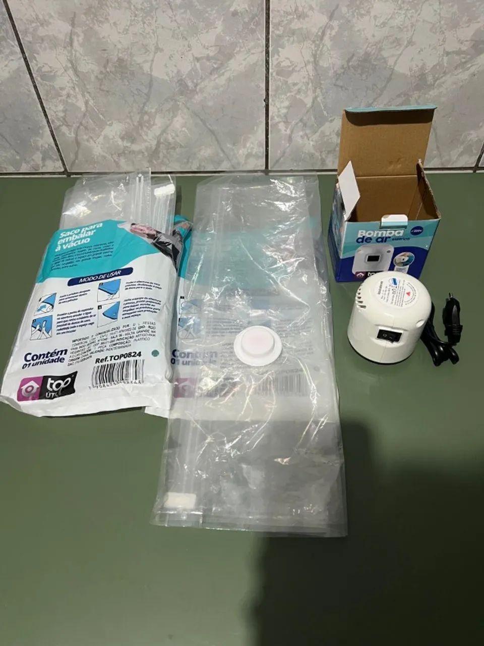 2 sacos de viagem a vácuo com bomba de ar - Foto 3
