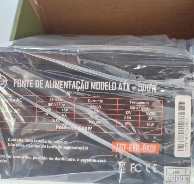 Fonte Gamer 500w Bivolt Automática - TGT - Foto 2