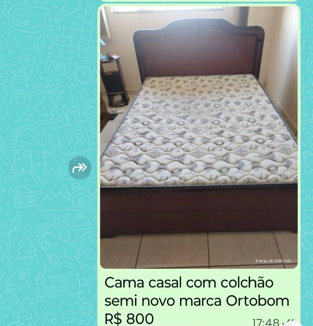 Cama de  casal com colchão 