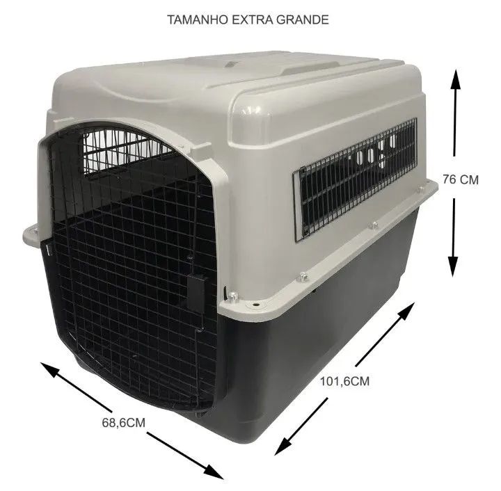 Caixa de transporte cachorro pet grande
