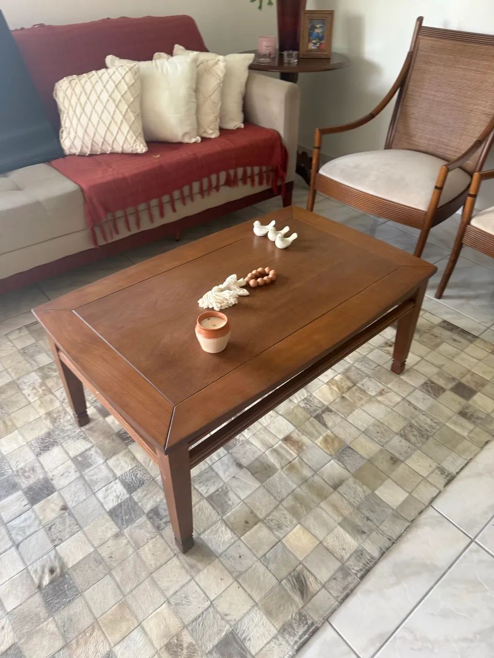 Mesa de centro de madeira de lei - Foto 2