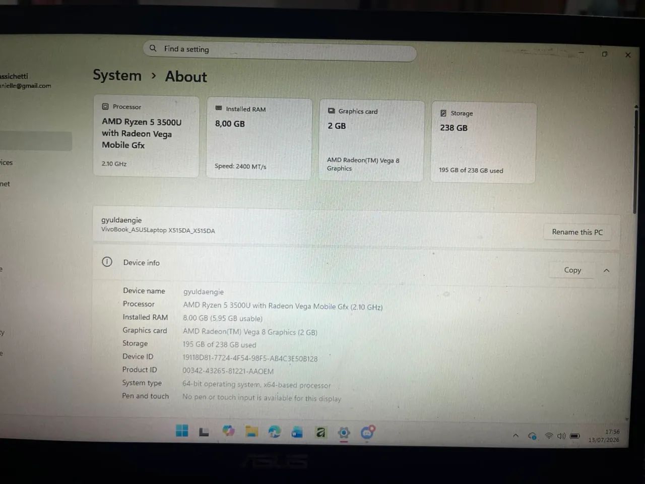 Notebook Asus ryzen 5  - Foto 3