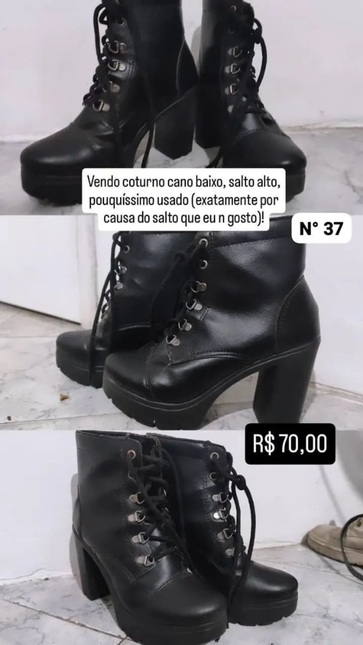 Coturno feminino Tam 37