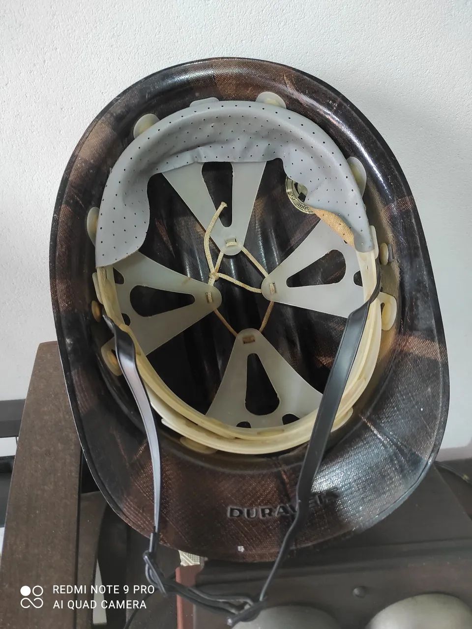 Capacete de fibra, antigo: - Foto 4