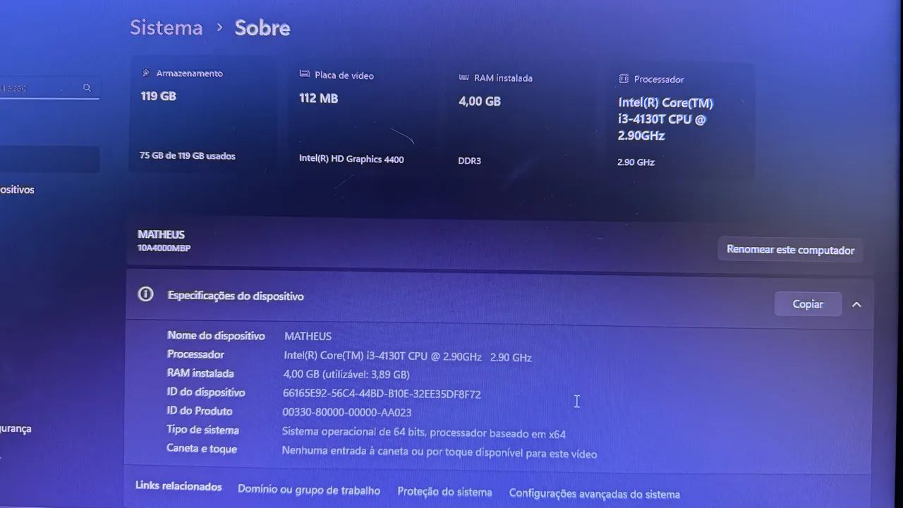 Computador LENOVO i3 completo | geração 4 | 4gb de ram - Foto 3