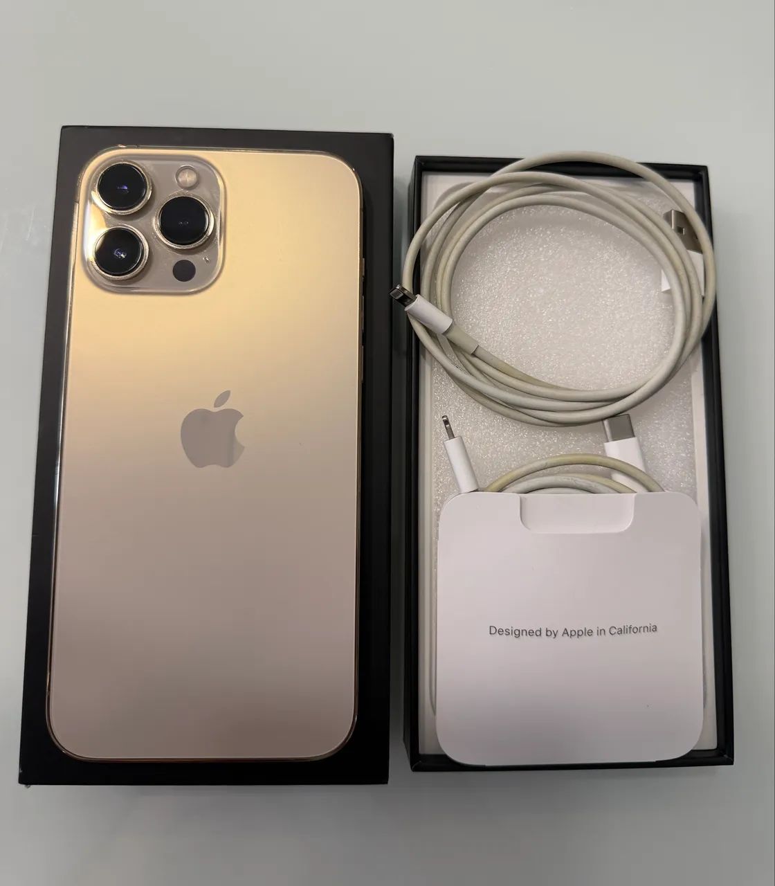 Iphone 13 pro max 1 TB - lateral Dourado - Foto 5