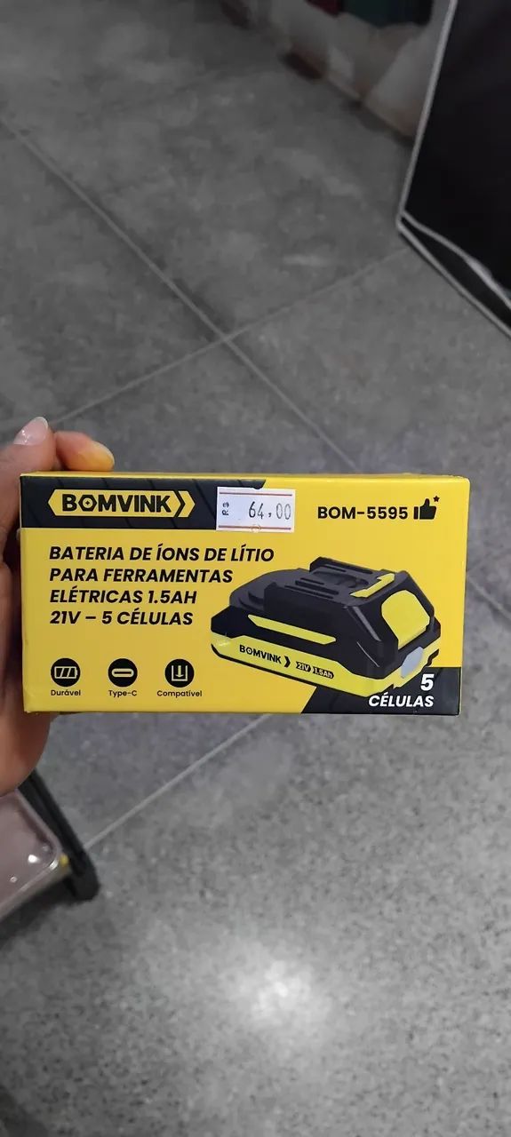 Bateria de íons de lítio 21V 1,5Ah