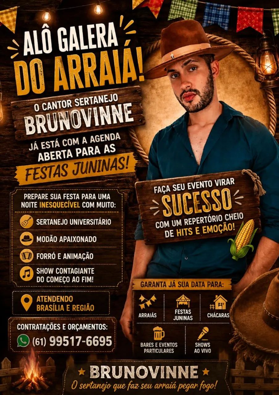 Cantor festa junina 