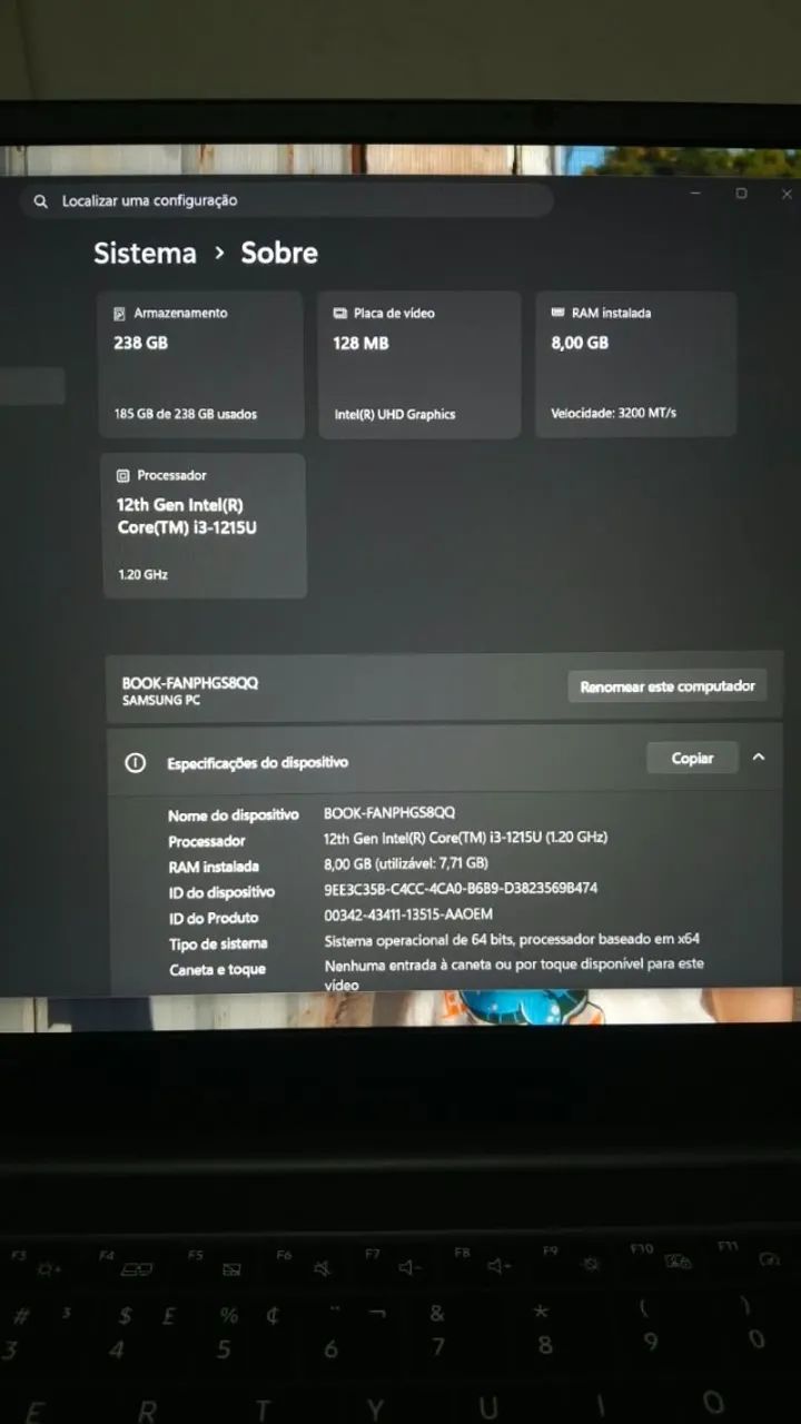 Notebook Samsung Book Intel Core i3 12ª Geração - 8GB RAM e SSD 256GB - Foto 4