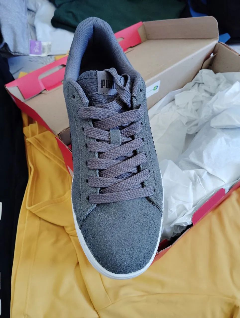 Tênis Puma Smash V2 bdp Cinza  - Foto 3