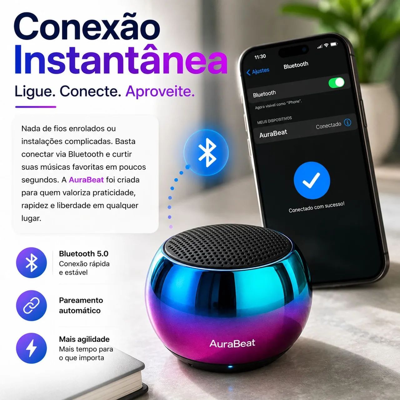AuraBeat Bluetooth portátil  - Foto 2