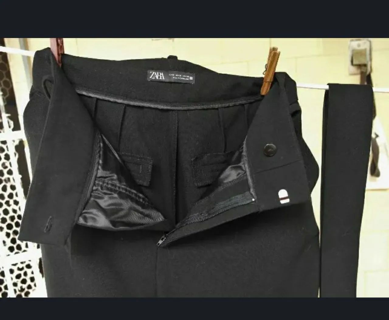 calça Zara alfaiataria preta M - Foto 2
