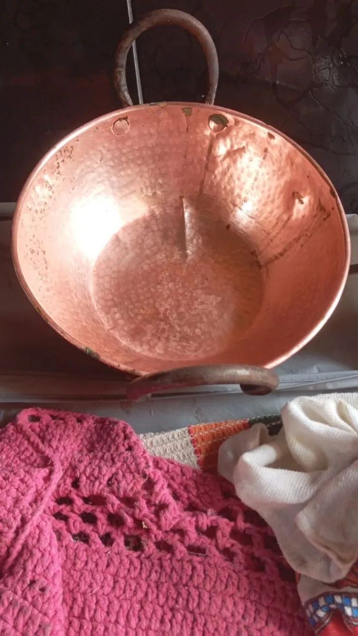 Conjunto de Tachos de cobre antigo  - Foto 2