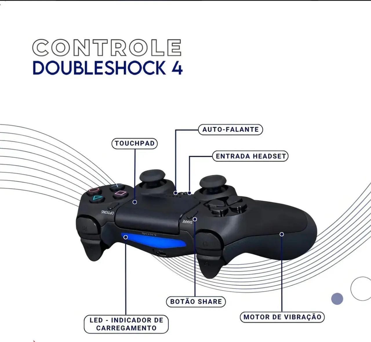Controle de PS4 - Foto 2