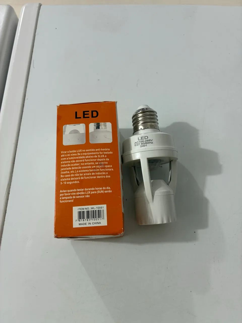 Sensor de movimento led com bocal para lâmpada  - Foto 2