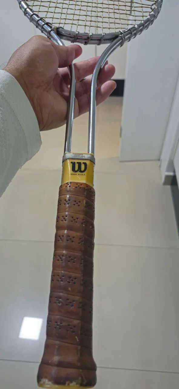 Raquete Vintage Wilson T2000 - Aço - Made in USA - Colecionável - Foto 5