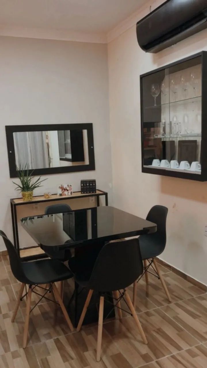 Mesa de Jantar Quadrada Luxo com Vidro Laqueado 4mm - Foto 5