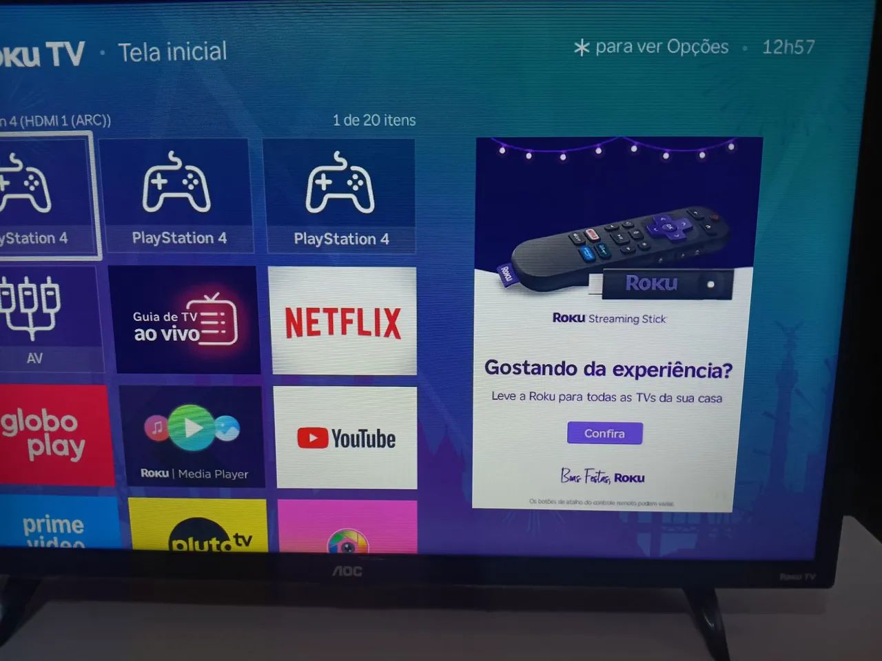 Tv smart aoc Roku 32 polegadas  - Foto 3