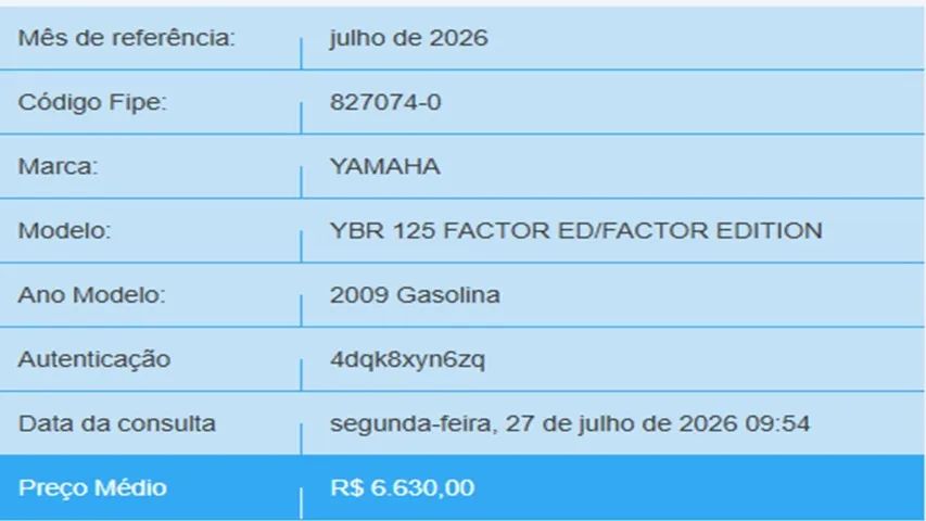 Sua Liberdade é com essa Ybr Factor 2009.  - Foto 3