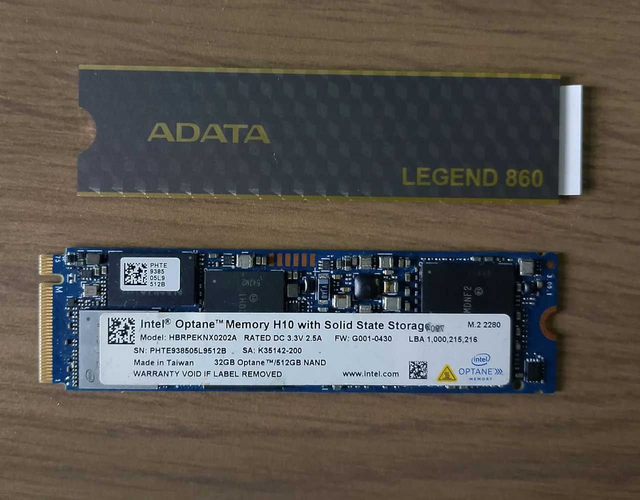 SSD Nvme Intel Optane H10 512Gb + 32Gb cache - envio olxpay