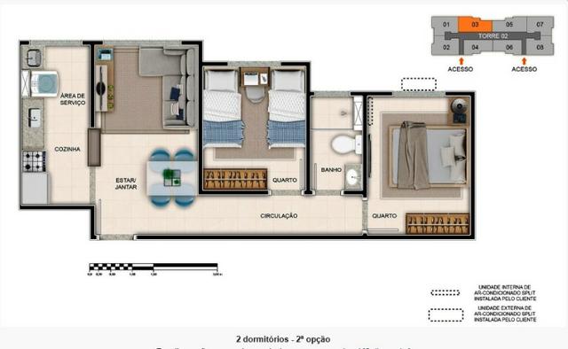 Apartamentos com 2 dormitórios em construção próximo ao shopping - Foto 4