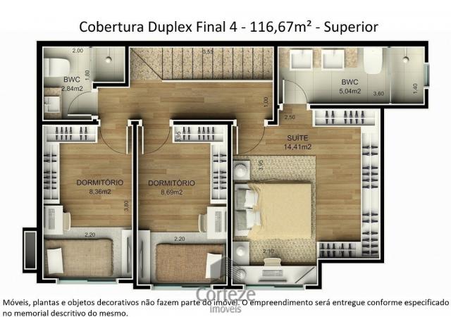 Cobertura duplex 3 quartos no Água Verde - Foto 7