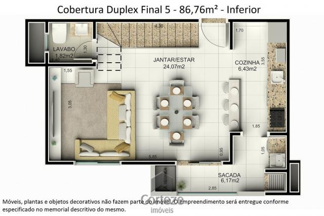 Cobertura duplex 3 quartos no Água Verde - Foto 4
