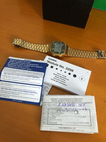 casio dourado camuflado