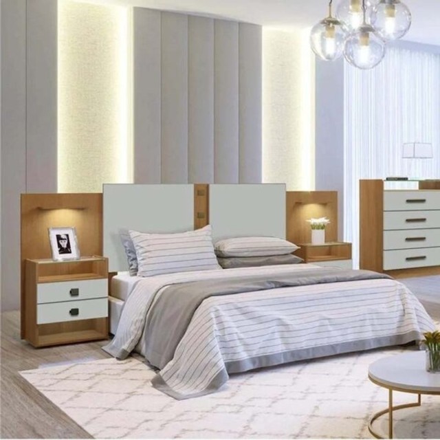 Cabeceira Casal/Queen Rubi com LED (SM/PD/LX)