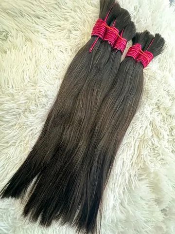 Cabelo humano ondeou liso de 55cm  - Foto 2