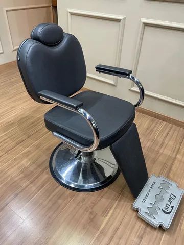 Cadeira de Barbeiro Barber London Base Cromada