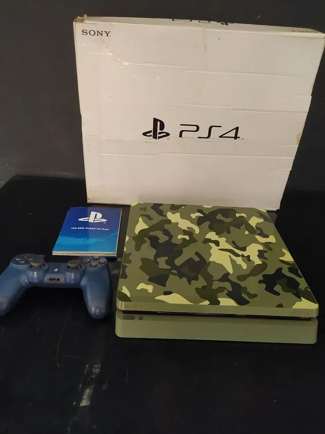 Console PS4 Slim 1TB Edição Limitada Call of Duty WWII Seminovo