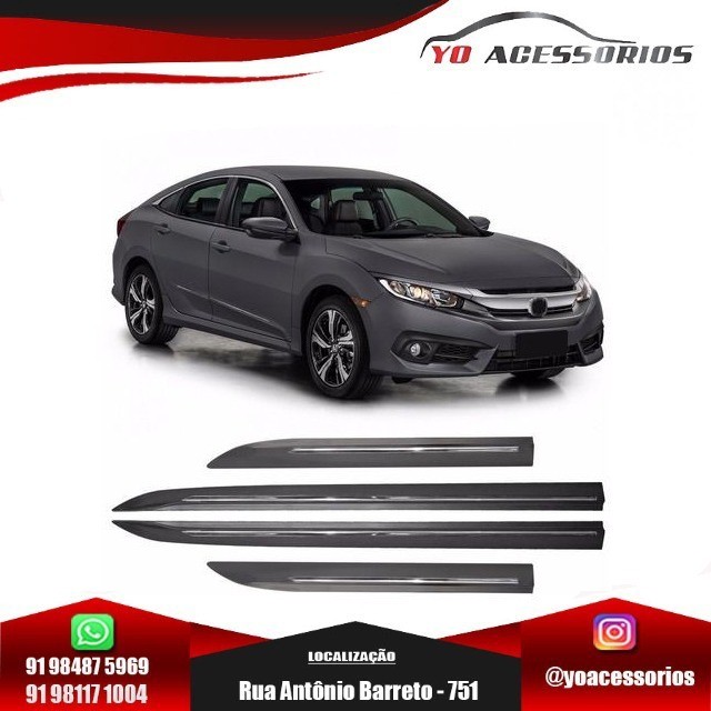 Friso Lateral Pintado Civic G10 2017 a 2019