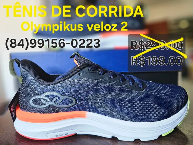 IMPERDÍVEL TÊNIS DE CORRIDA OLYMPIKUS VELOZ 2 ORIGINAL R$199.00