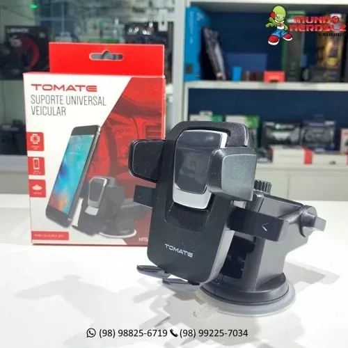 Suporte Veicular Para Celular de 2" à 3" Com Ventosa - Tomate em São Luís ma