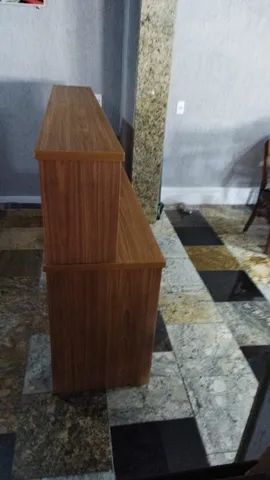 balcão reto simples amadeirado freijó - Foto 4
