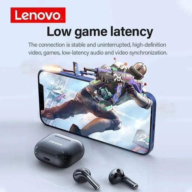 Fone Lenovo Bluetooth LP40, Game, Academia, Música  - Foto 2