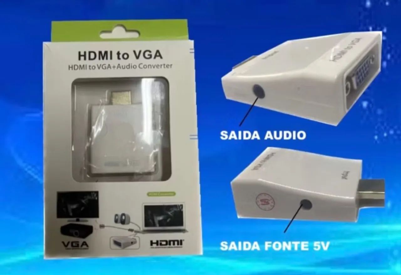 Conversor HDMI para VGA + Áudio - Foto 2