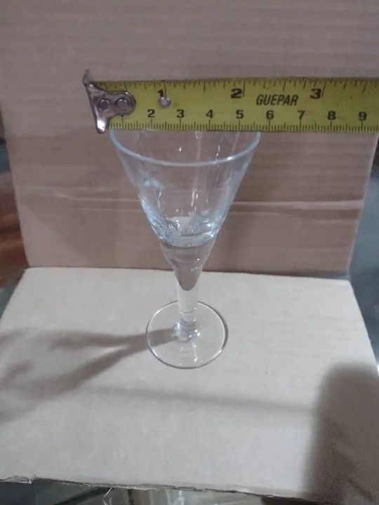 10 antigas taças de licor de cristal fino lapidadas - Foto 3