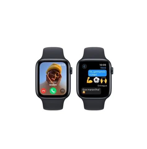 Apple Watch SE GPS 2° geração 44mm Midnigth Pulseira esportiva meia-noite (Novo Lacrado) - Foto 5