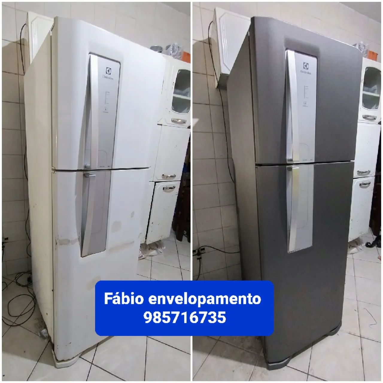 Renovando sua geladeira com envelopamento profissional  - Foto 5