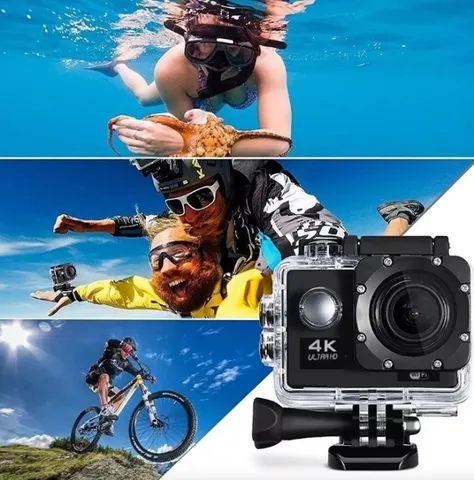 Câmera Action Pro Sport 4k Full HD Prova Água Wi-fi Moto Mergulho Capacete Skate Surf Bike - Foto 2
