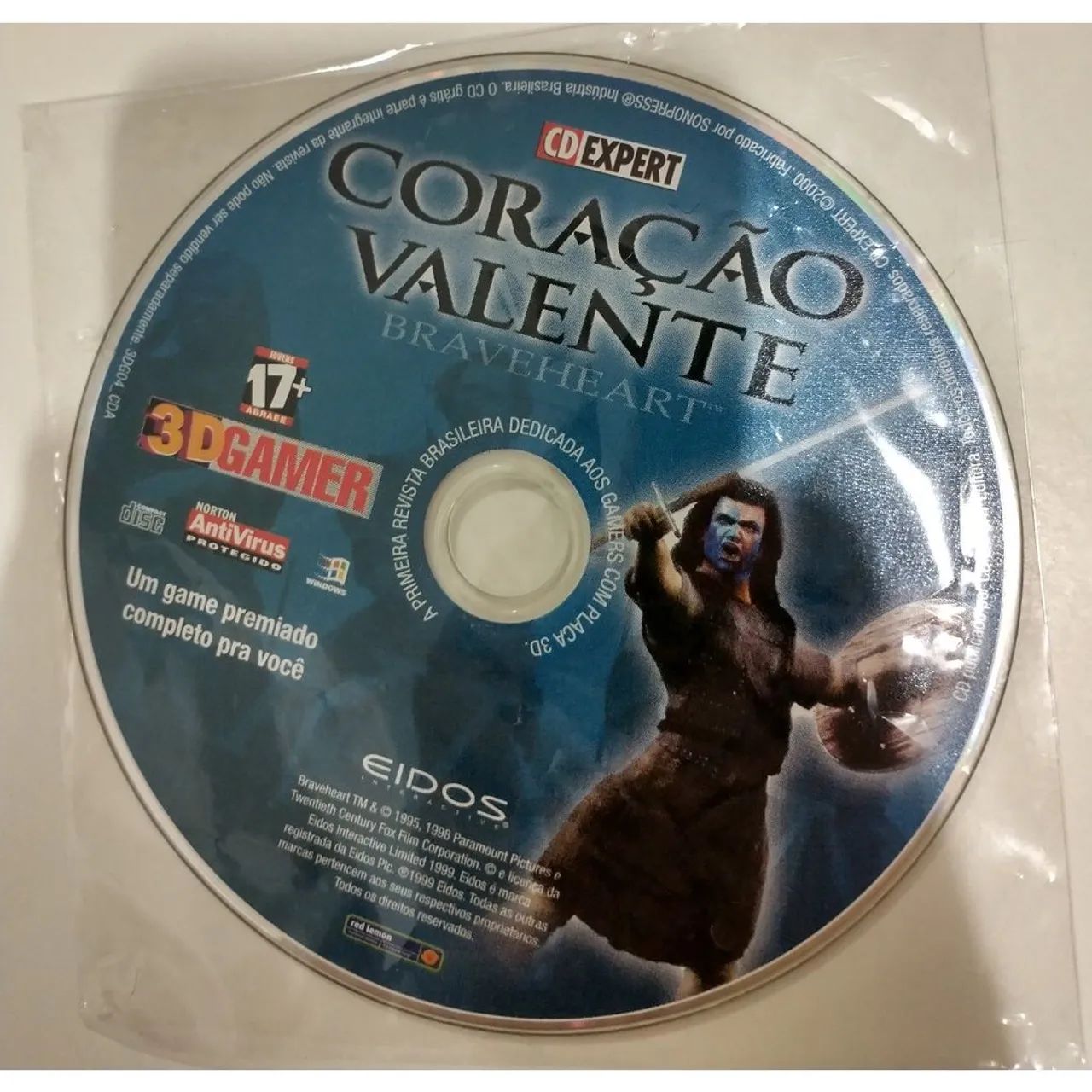 Braveheart Coração Valente 1999 jogo antigo original completo PC CD