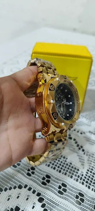 Relógio Invicta Híbrid Skeleton, Masculino Dourado! - Foto 4