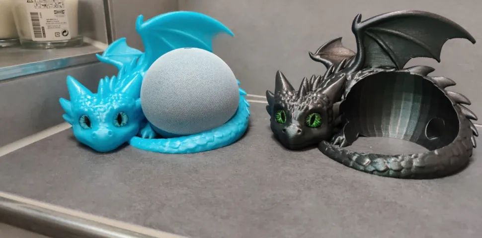 (Sob encomenda) Suporte Alexa echo dot dragão  - Foto 2