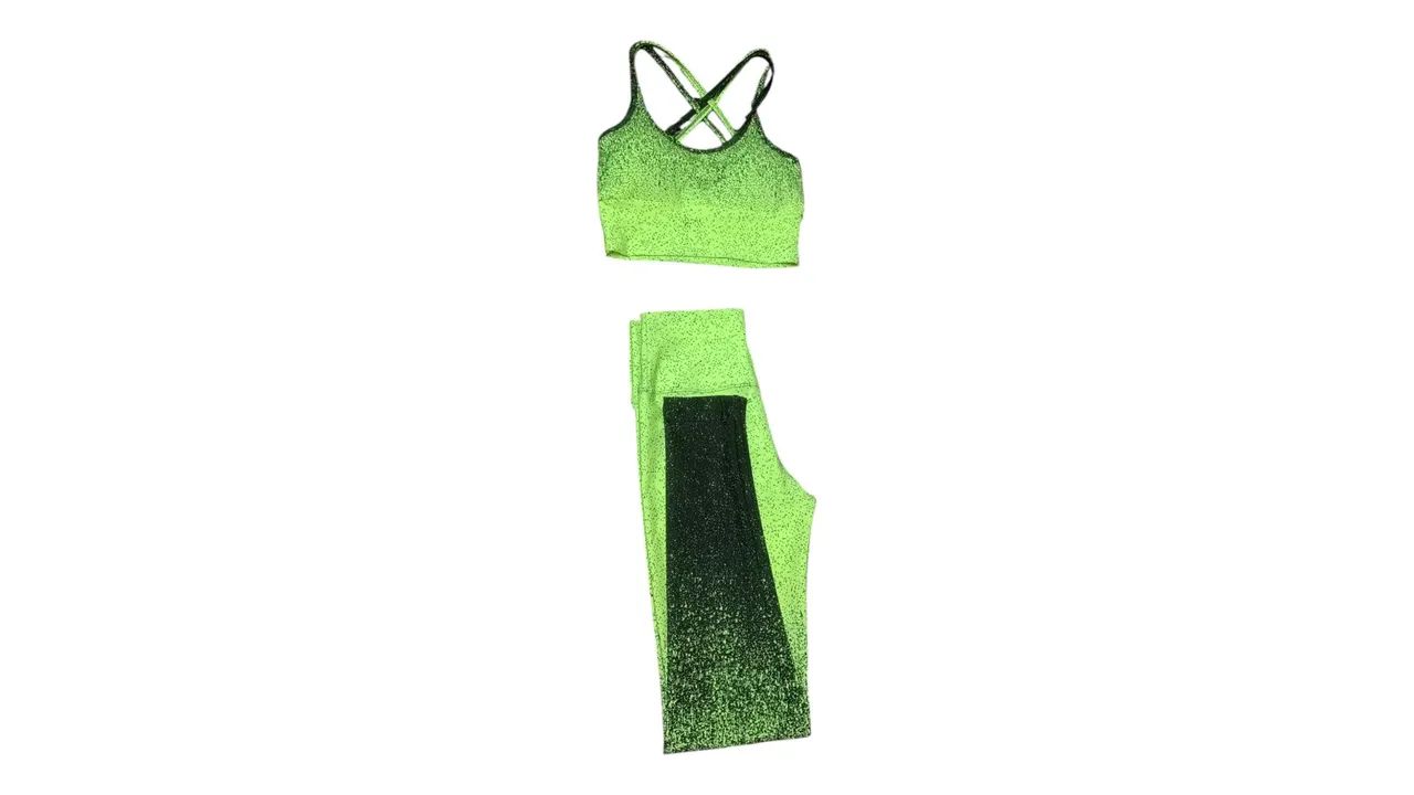 Conjunto fitness degradê Verde limão  - Foto 4
