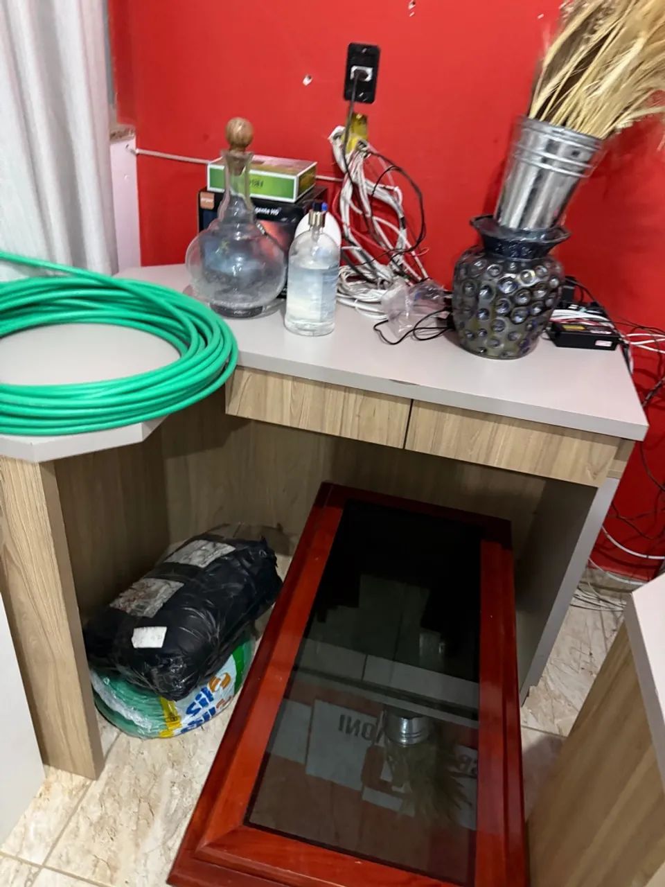 Conjunto de 2 mesas para computador/escritório - MDF, modular