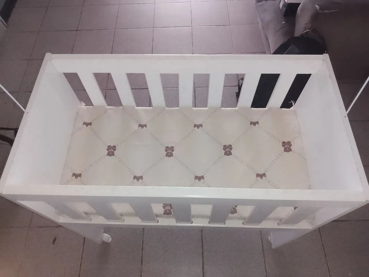 Berço de madeira branco - Foto 2